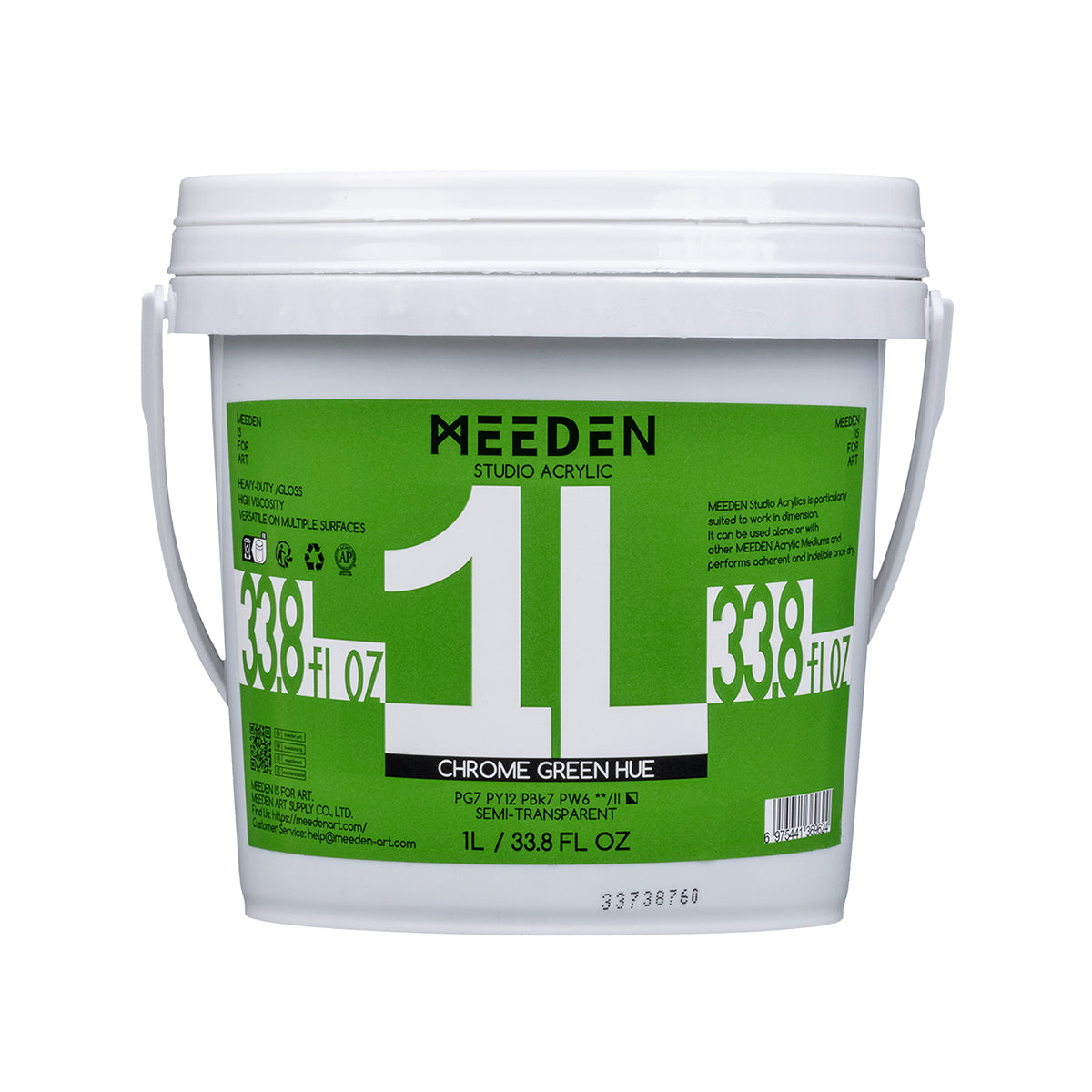 MEEDEN Studio Acrylic Paint, 1 L / 33.8 oz, 12 Colors