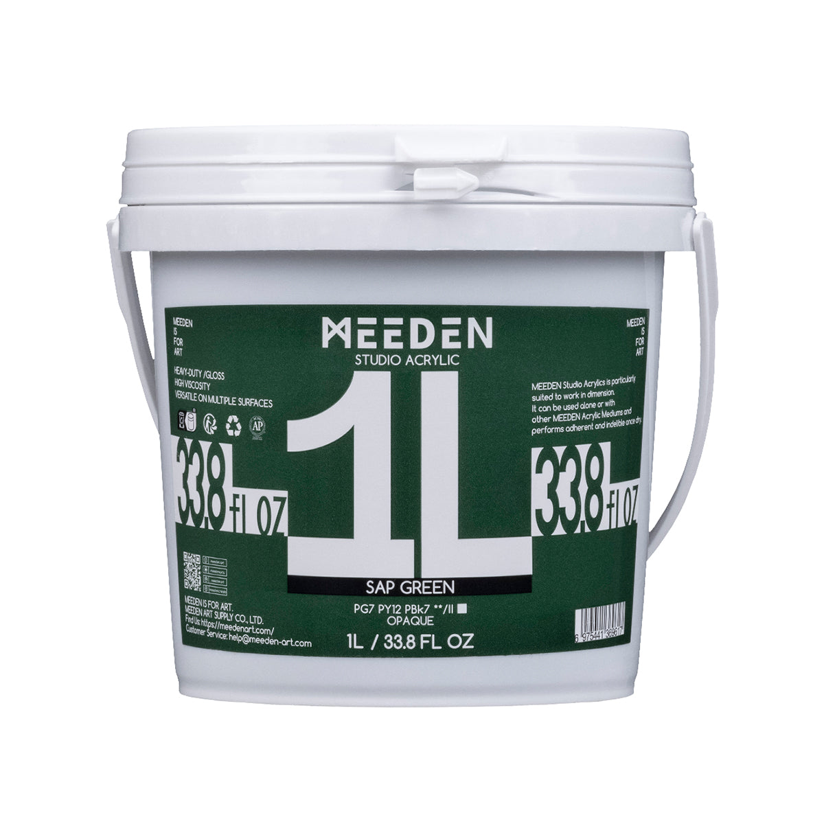 MEEDEN Studio Acrylic Paint, 1 L / 33.8 oz, 12 Colors