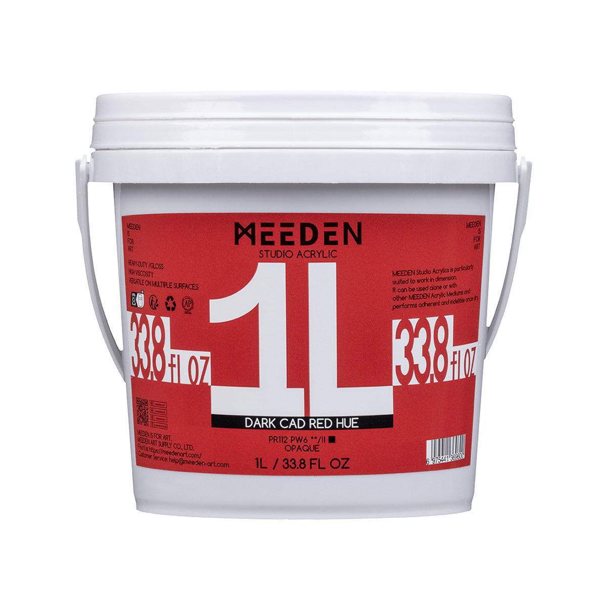 MEEDEN Studio Acrylic Paint, 1 L / 33.8 oz, 12 Colors