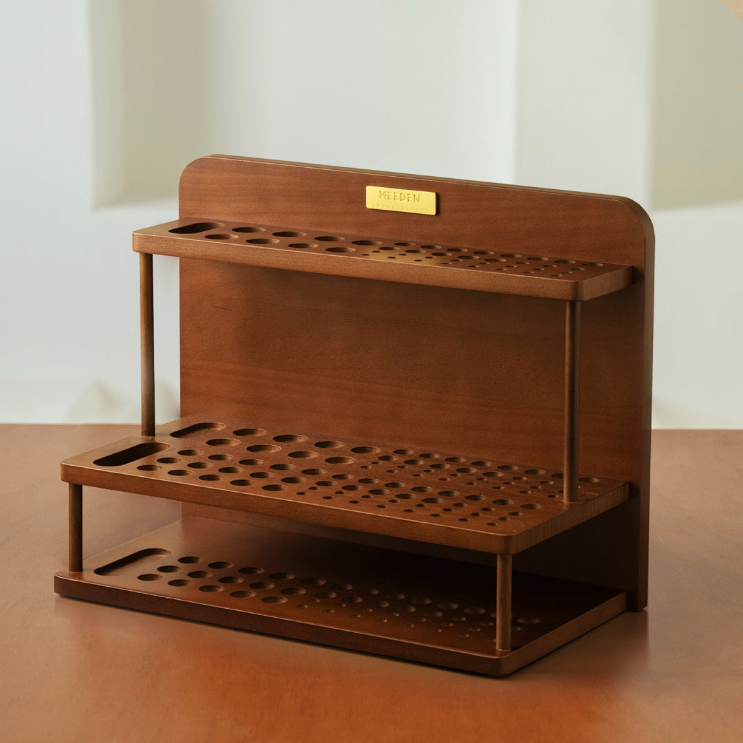MEEDEN Organizador de Pinceles de Madera de 2 Niveles Pro - BJ-01