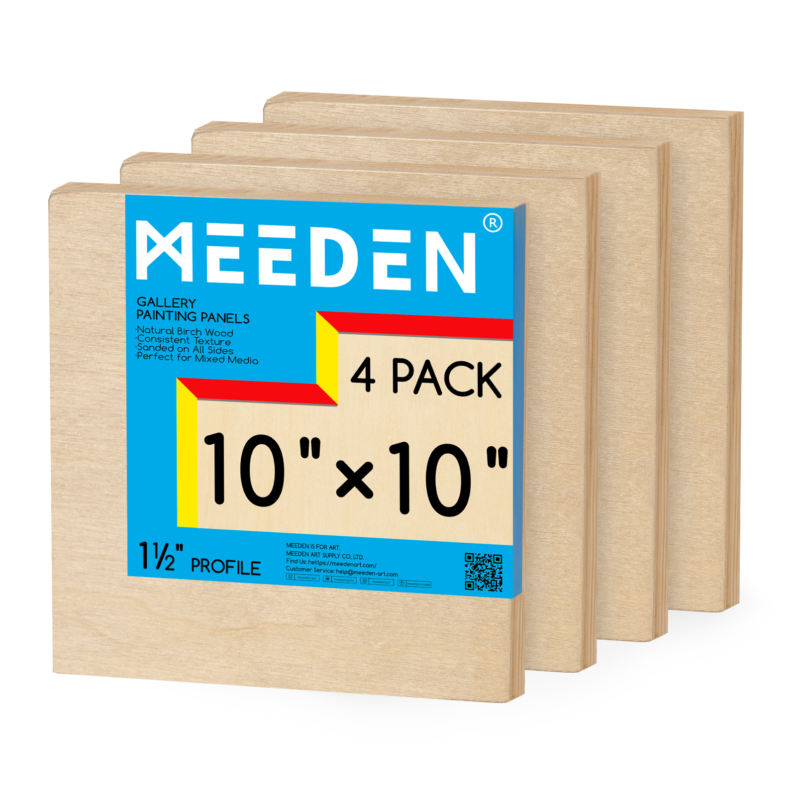 MEEDEN Artist Birch Wood Canvas Board, 1-1/2” dyb