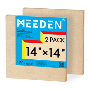 MEEDEN Artist Birch Wood Canvas Board, 1-1/2” dyb