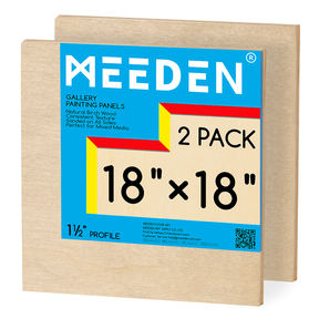 MEEDEN Artist Birch Wood Canvas Board, 1-1/2” dyb