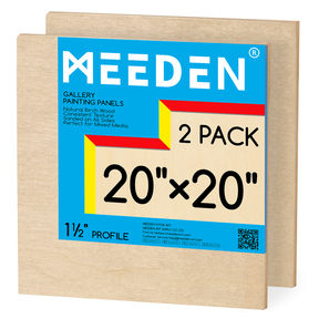 MEEDEN Artist Birch Wood Canvas Board, 1-1/2” dyb