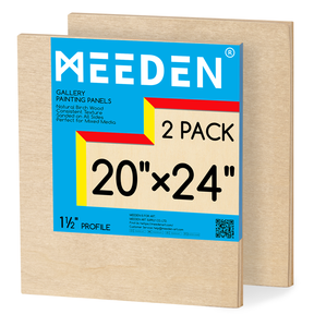 MEEDEN Artist Birch Wood Canvas Board, 1-1/2” dyb