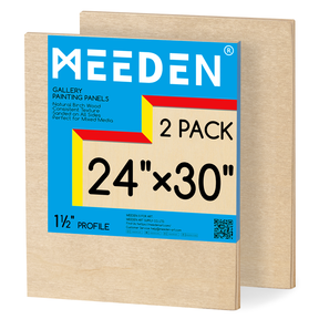 MEEDEN Artist Birch Wood Canvas Board, 1-1/2” dyb
