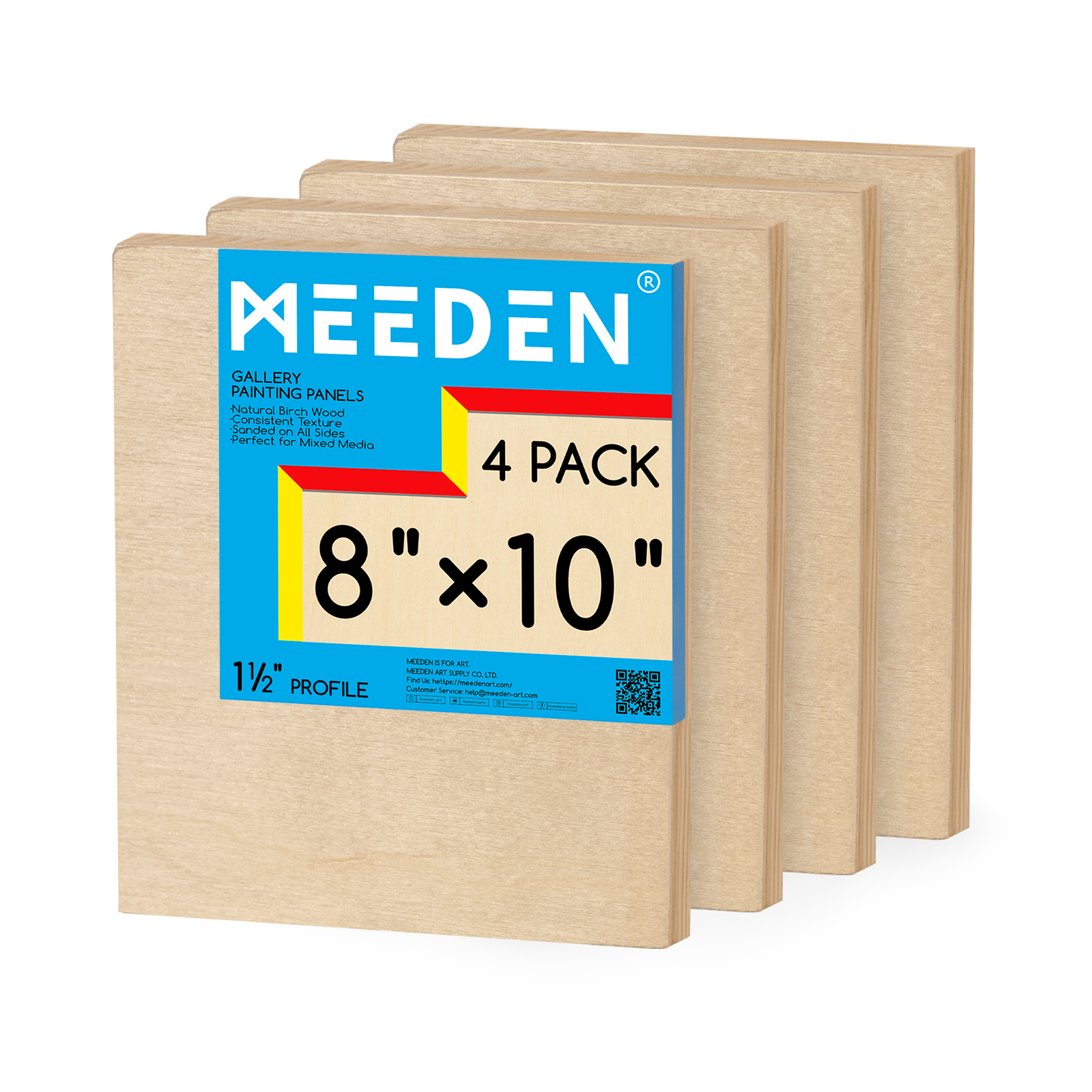 MEEDEN Artist Birch Wood Canvas Board, 1-1/2” dyb