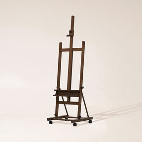 MEEDEN H-Frame Artist Easel with Storage Tray-Walnut-W02