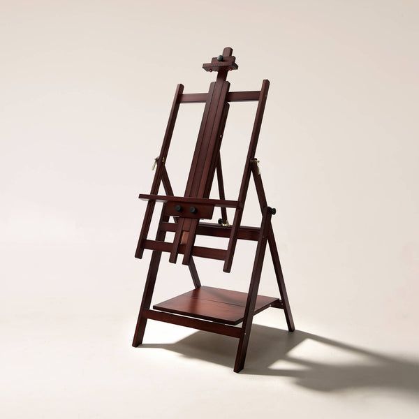 MEEDEN Adjustable Large H-Frame Art Easel Stand-Dark Walnut-W10B