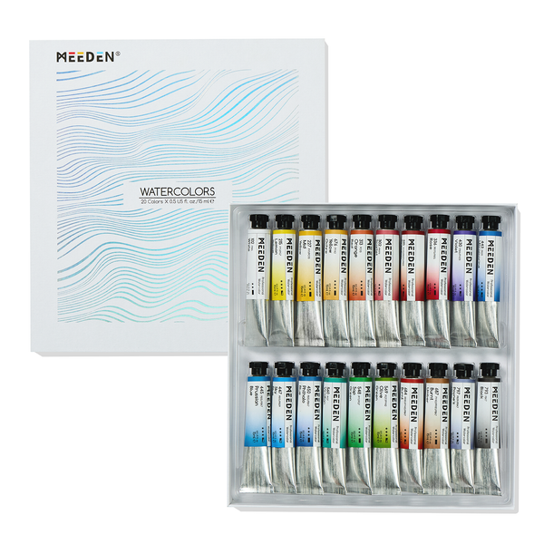 MEEDEN Professional Artist Watercolor Paint 20 Colors, 15ml