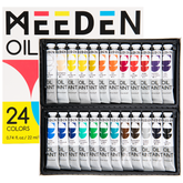 MEEDEN Conjunto de Tintas a Óleo, 24 Tubos, 22ml/0.74oz