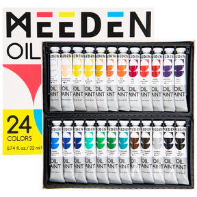 MEEDEN Conjunto de Tintas a Óleo, 24 Tubos, 22ml/0.74oz
