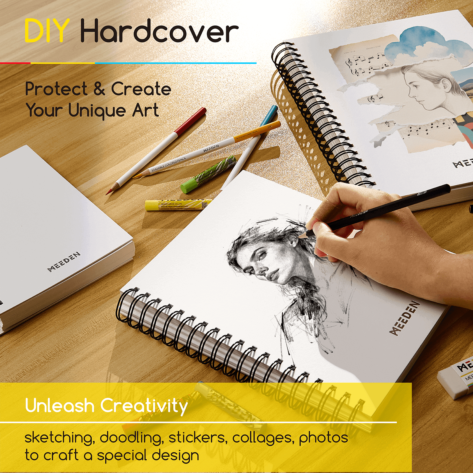 MEEDEN Artist Sketchbook Paper Pad with Heavy Weight Paper