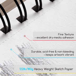 MEEDEN Artist Sketchbook Paper Pad with Heavy Weight Paper