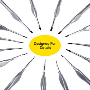 MEEDEN 15 Pcs Micro Detail Paint Brush Set