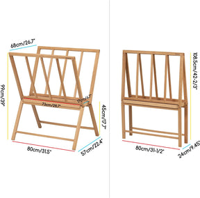 MEEDEN Folding Large Print Rack-Natural Wood-Large