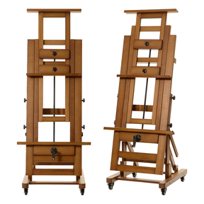 MEEDEN Deluxe Studio Large Rocker Crank Heavy Duty Artist Easel-Walnut-DHJ-12