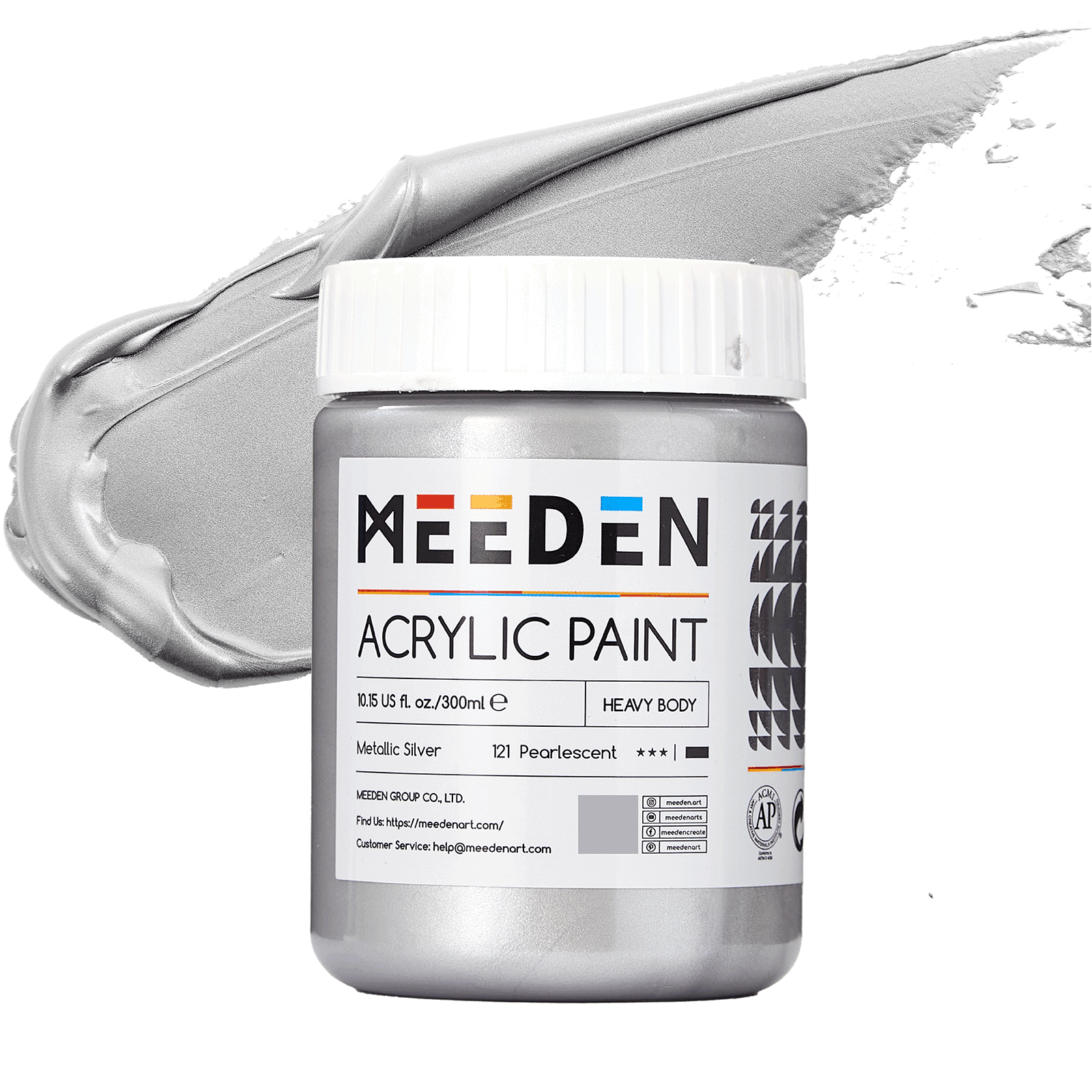 MEEDEN Heavy Body Metallic Acrylic Paint Set, 3 x 300ml