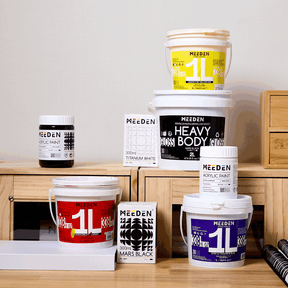 MEEDEN Black and White  Heavy Body Acrylic Paint, 300ml/10oz, 2 Jars