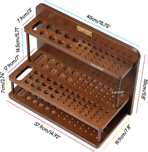 MEEDEN Organizador de Pinceles de Madera de 2 Niveles Pro - BJ-01