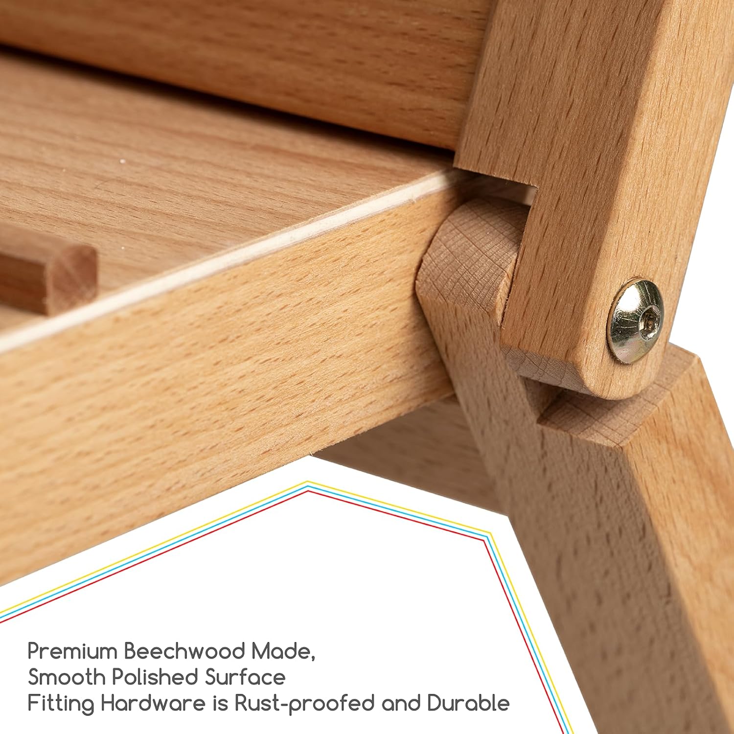 MEEDEN Folding Large Print Rack-Natural Wood-Large