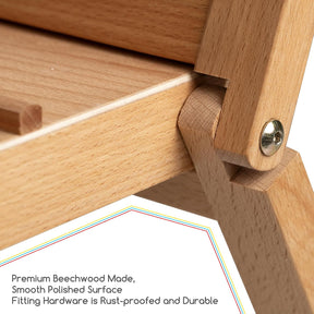 MEEDEN Folding Large Print Rack-Natural Wood-Large