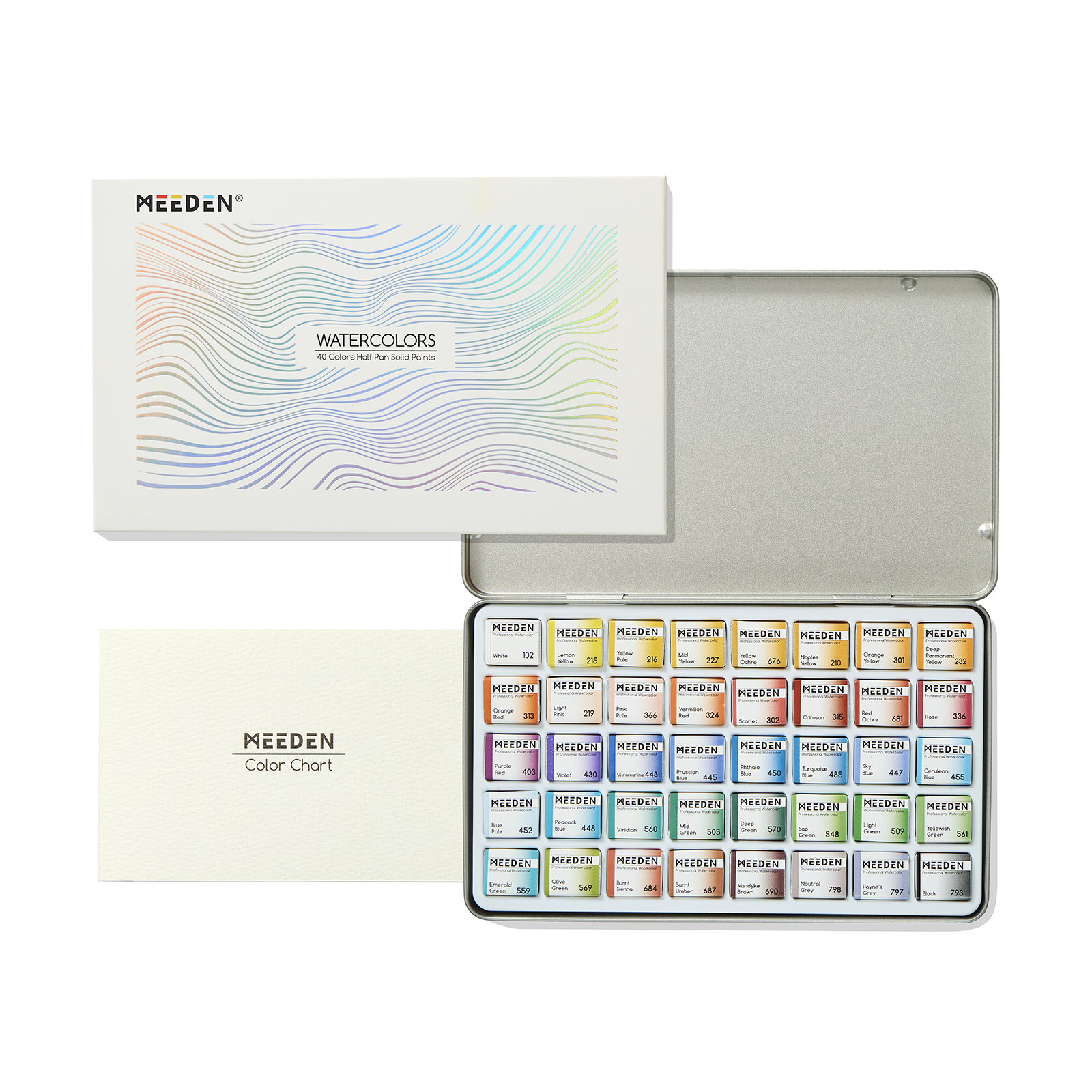MEEDEN Artist Watercolour Paint 40 Colors, 15ml