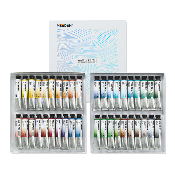 MEEDEN Professional Artist Watercolor Paint 40 Colors, 15ml