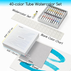 MEEDEN Professional Artist Watercolor Paint 40 Colors, 15ml