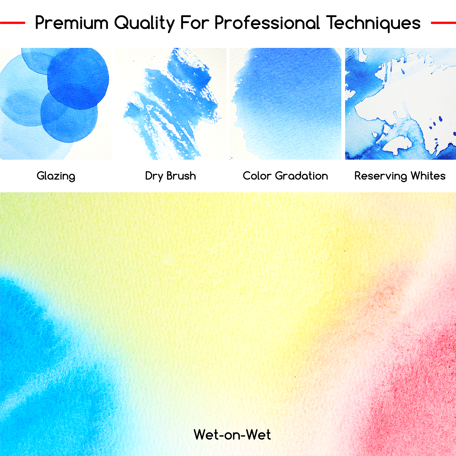 MEEDEN Professional Artist Watercolor Paint 40 Colors, 15ml