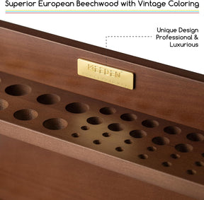 MEEDEN Organizador de Pinceles de Madera de 2 Niveles Pro - BJ-01