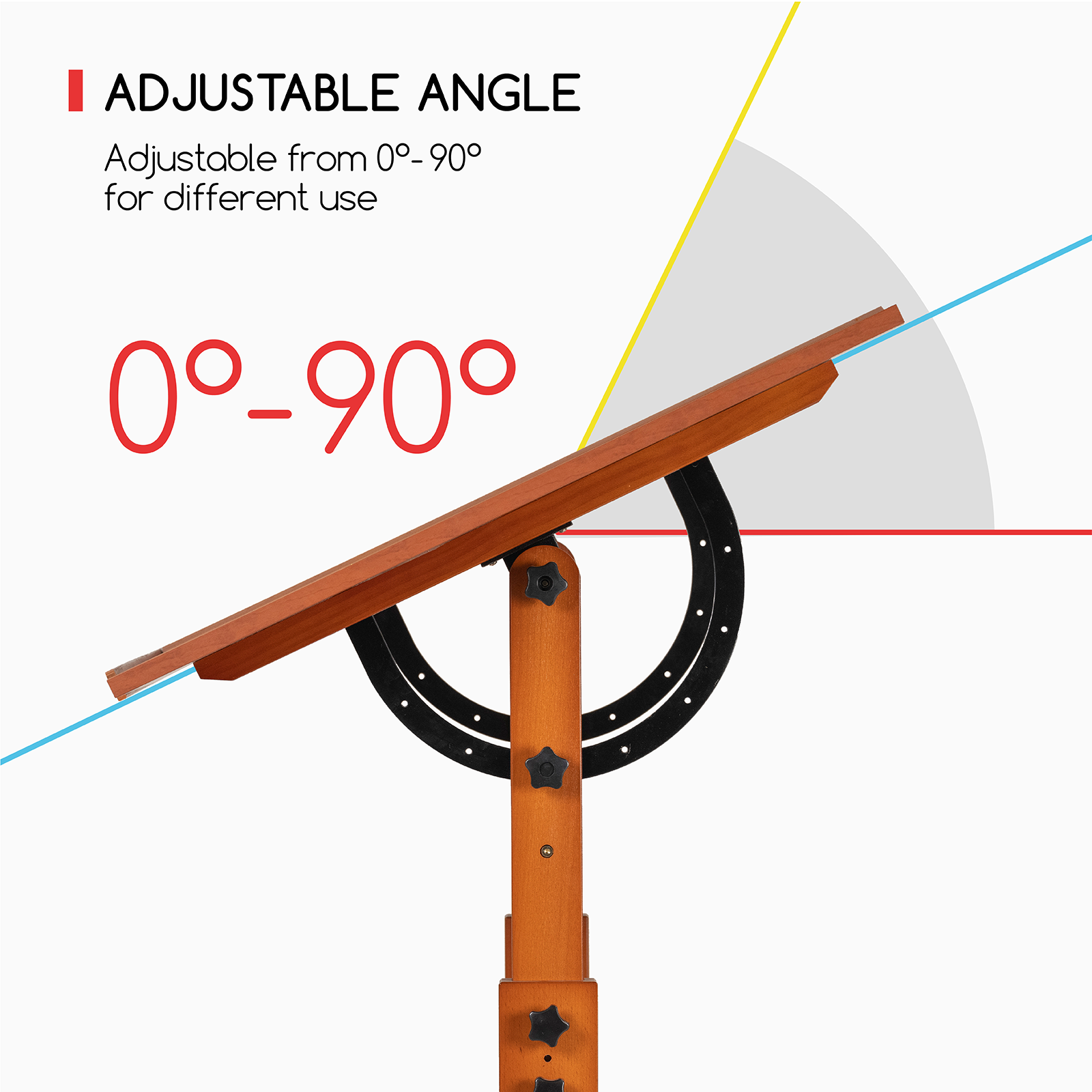 MEEDEN Tavolo da Disegno in Legno Extra Large, Noce Chiaro
