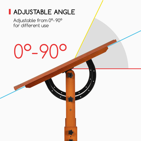 MEEDEN Tavolo da Disegno in Legno Extra Large, Noce Chiaro