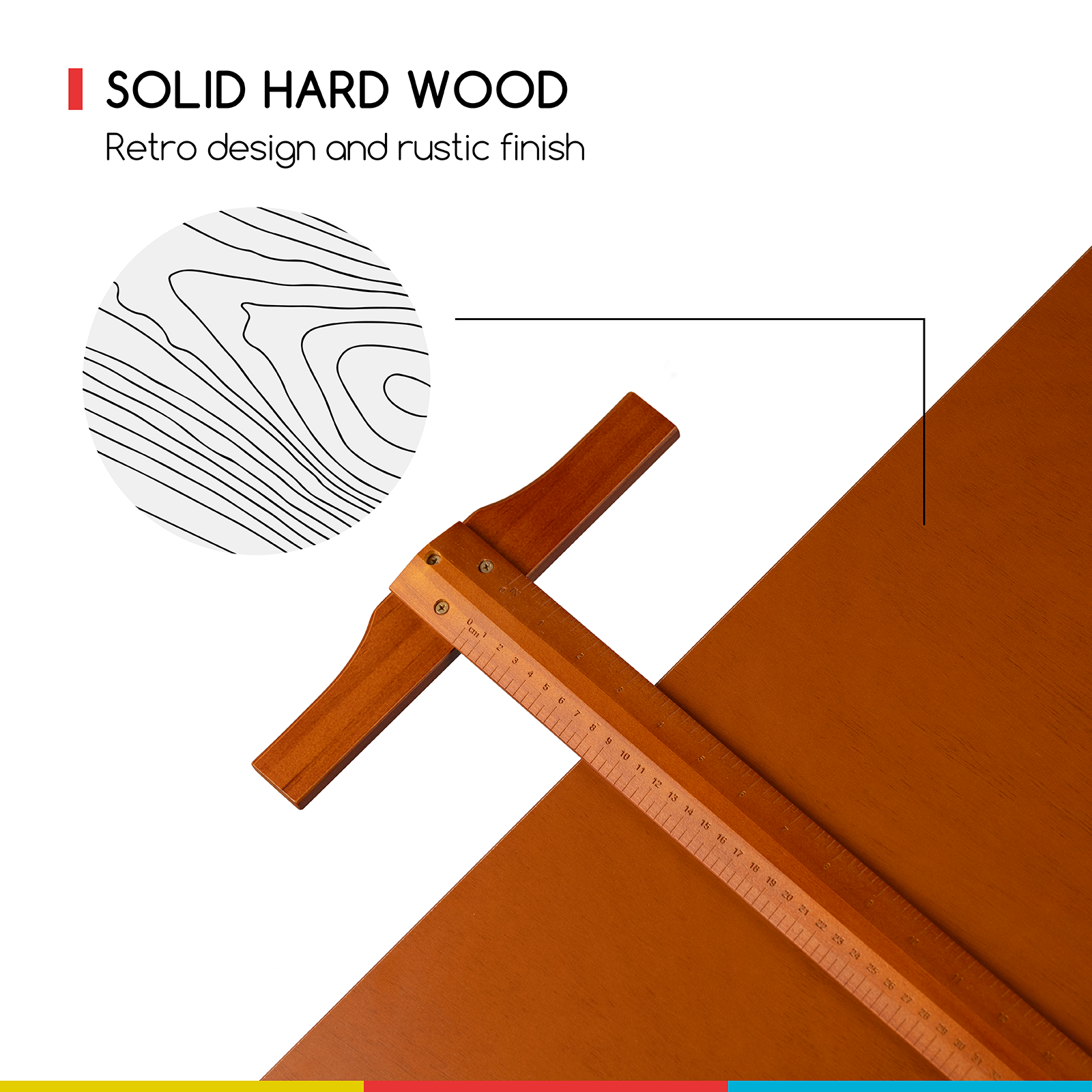 MEEDEN Tavolo da Disegno in Legno Extra Large, Noce Chiaro