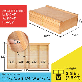 MEEDEN 4-Drawer Art Supply Storage Box