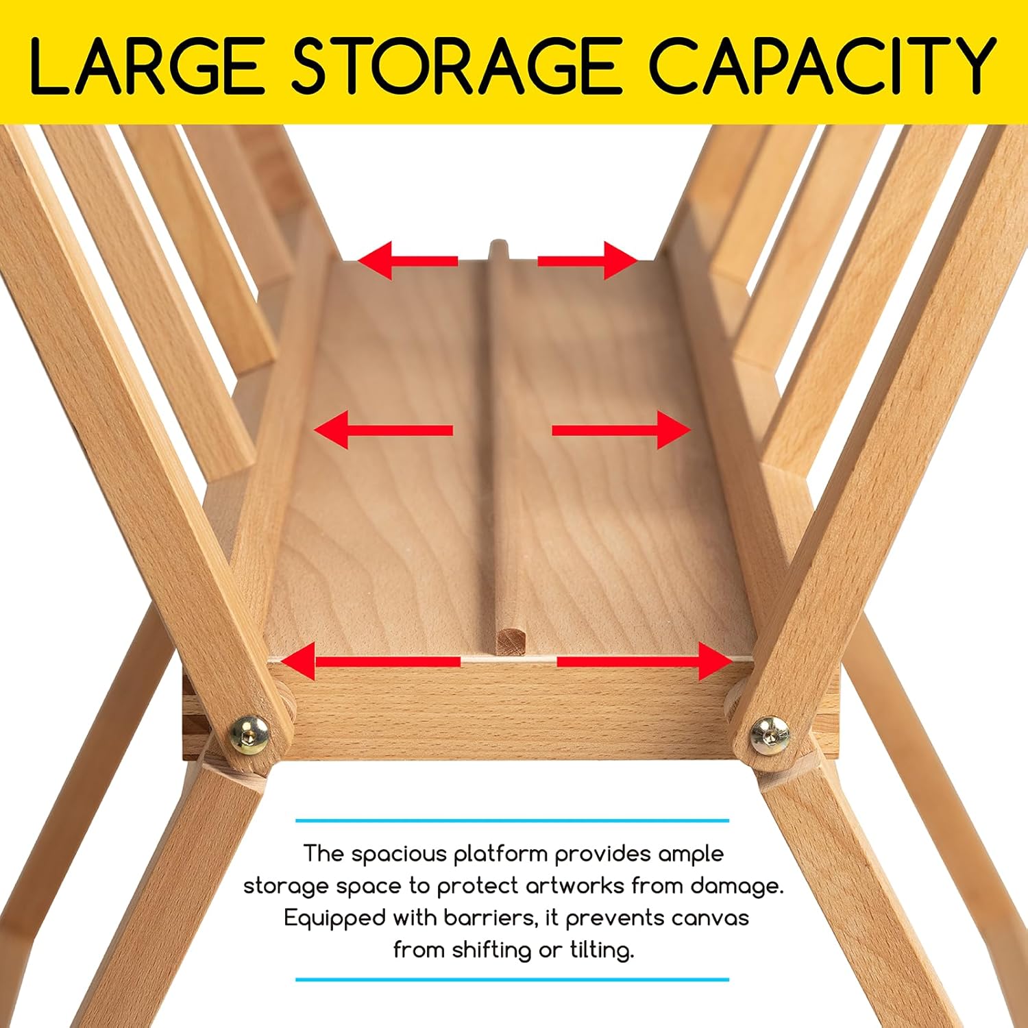 MEEDEN Folding Large Print Rack-Natural Wood-Large