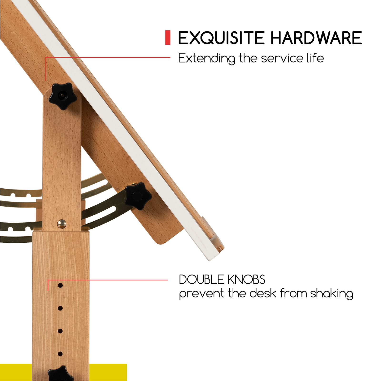MEEDEN Adjustable Wooden Drafting Table, White-XSZ-5