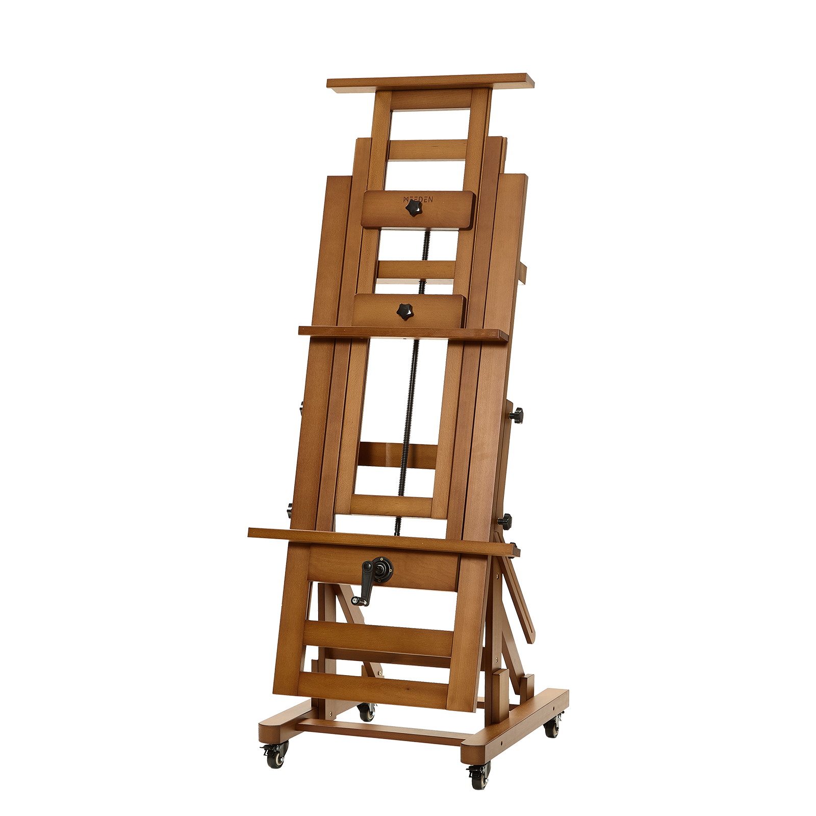 MEEDEN Deluxe Studio Large Rocker Crank Heavy Duty Artist Easel-Walnut-DHJ-12