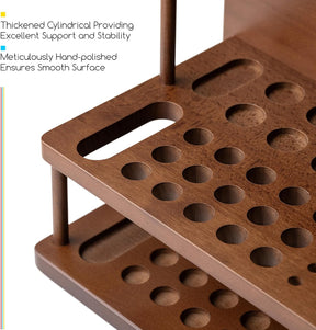 MEEDEN Organizador de Pinceles de Madera de 2 Niveles Pro - BJ-01