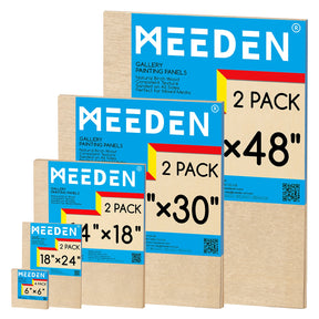 MEEDEN Artist Birch Wood Canvas Board, 1-1/2” dyb