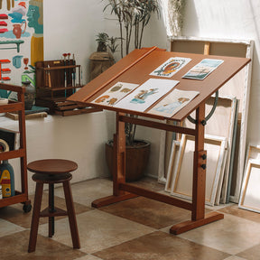 MEEDEN Tavolo da Disegno in Legno Extra Large, Noce Chiaro