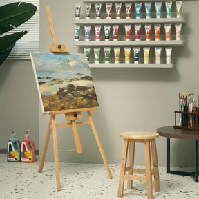 MEEDEN A-Frame Tripod Wooden Easel Stand-Natural-W09