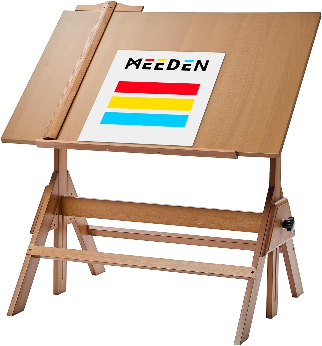 MEEDEN Adjustable Wooden Drafting Table, Walnut-XSZ-2