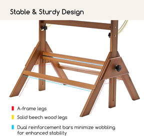 MEEDEN Adjustable Wooden Drafting Table, Walnut-XSZ-2