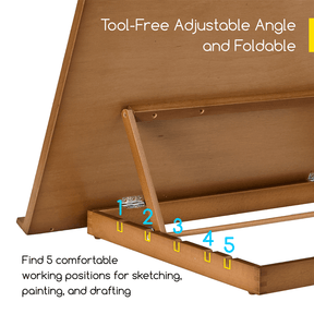 MEEDEN Extra Large Desk Easel - Beechwood-Walnut