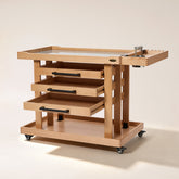 MEEDEN Extra Large Wooden Art Supply Storage Cart