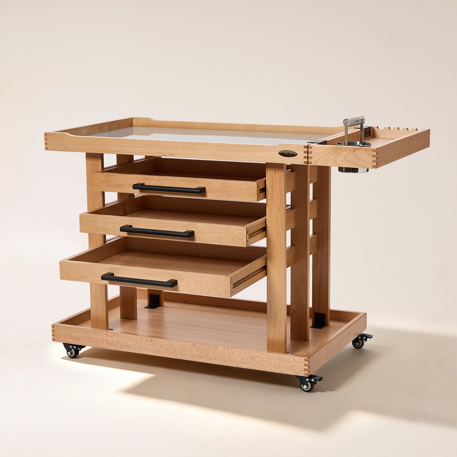 MEEDEN Extra Large Wooden Art Supply Storage Cart: 5-Tier