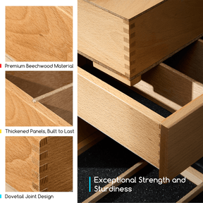MEEDEN Single Drawer Wooden Art Supply Storage Box with Dividers