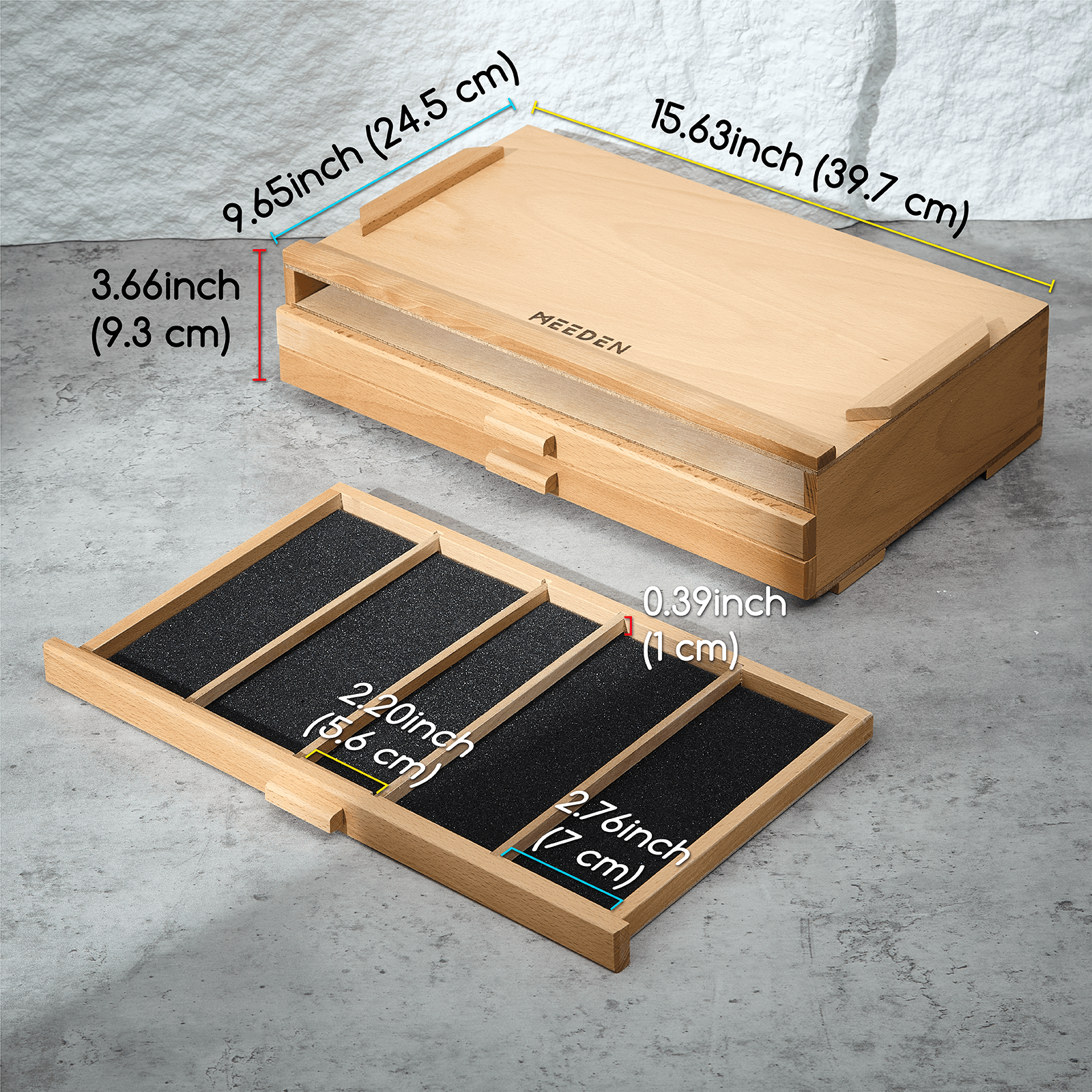 MEEDEN 3 Drawer Storage Artist Tool Supply Box