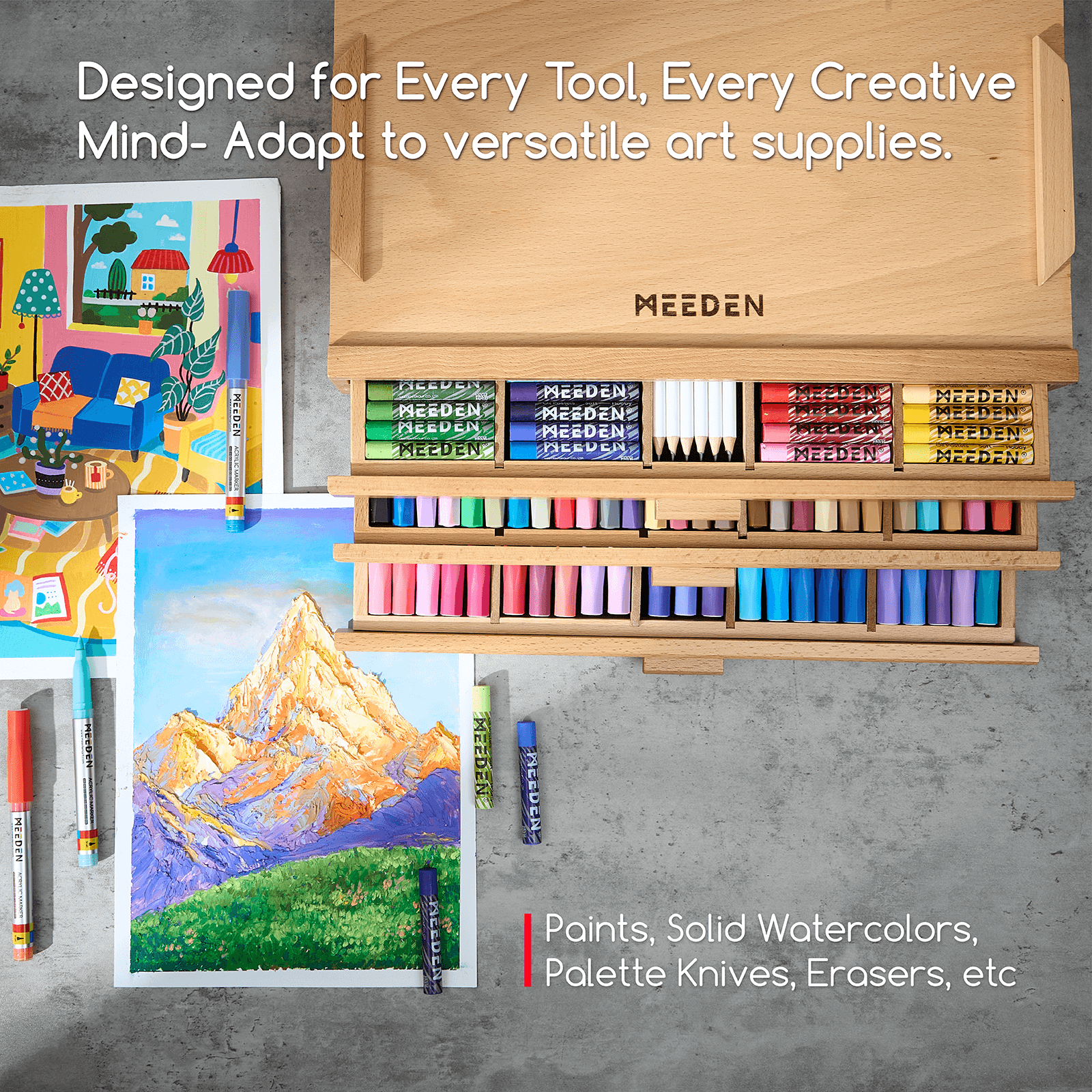 MEEDEN 3 Drawer Storage Artist Tool Supply Box